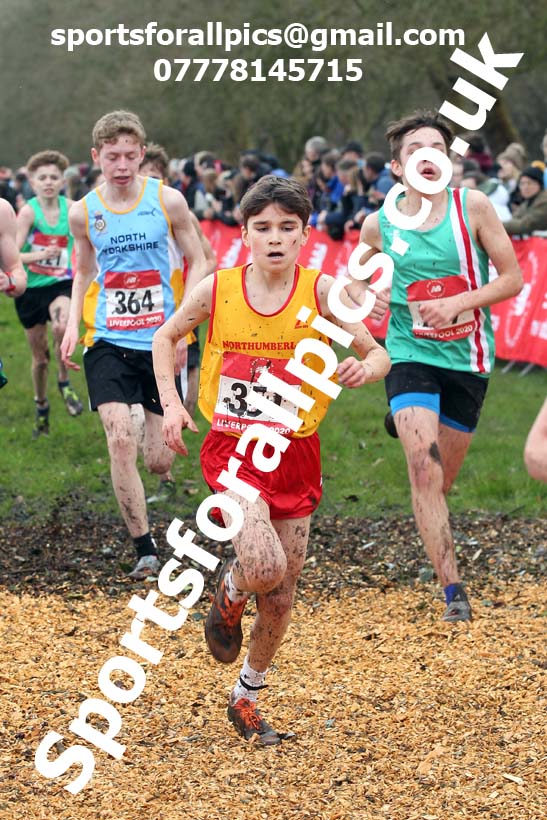 Junior boys, 2020 New Balance English Schools Champs., Sefton Park, Liverpool. Photo: David T. Hewitson/Sports for All Pics